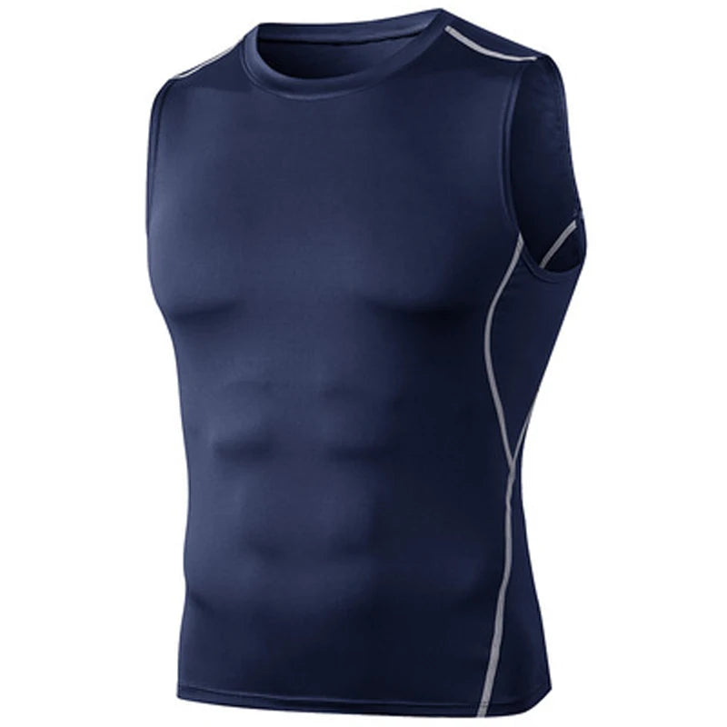 Men's Quick Dry Running T-Shirts Compression Sleeveless Tank Top