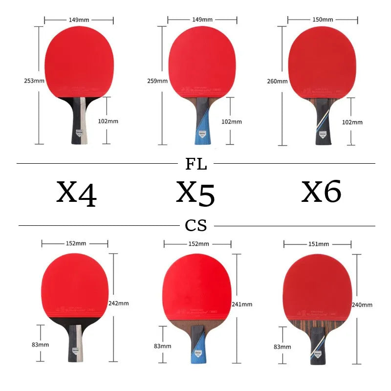 Professional 4/5/6 Star Carbon Table Tennis Racket Set