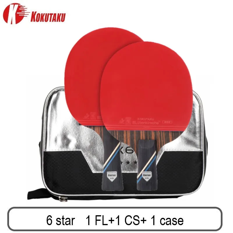Professional 4/5/6 Star Carbon Table Tennis Racket Set