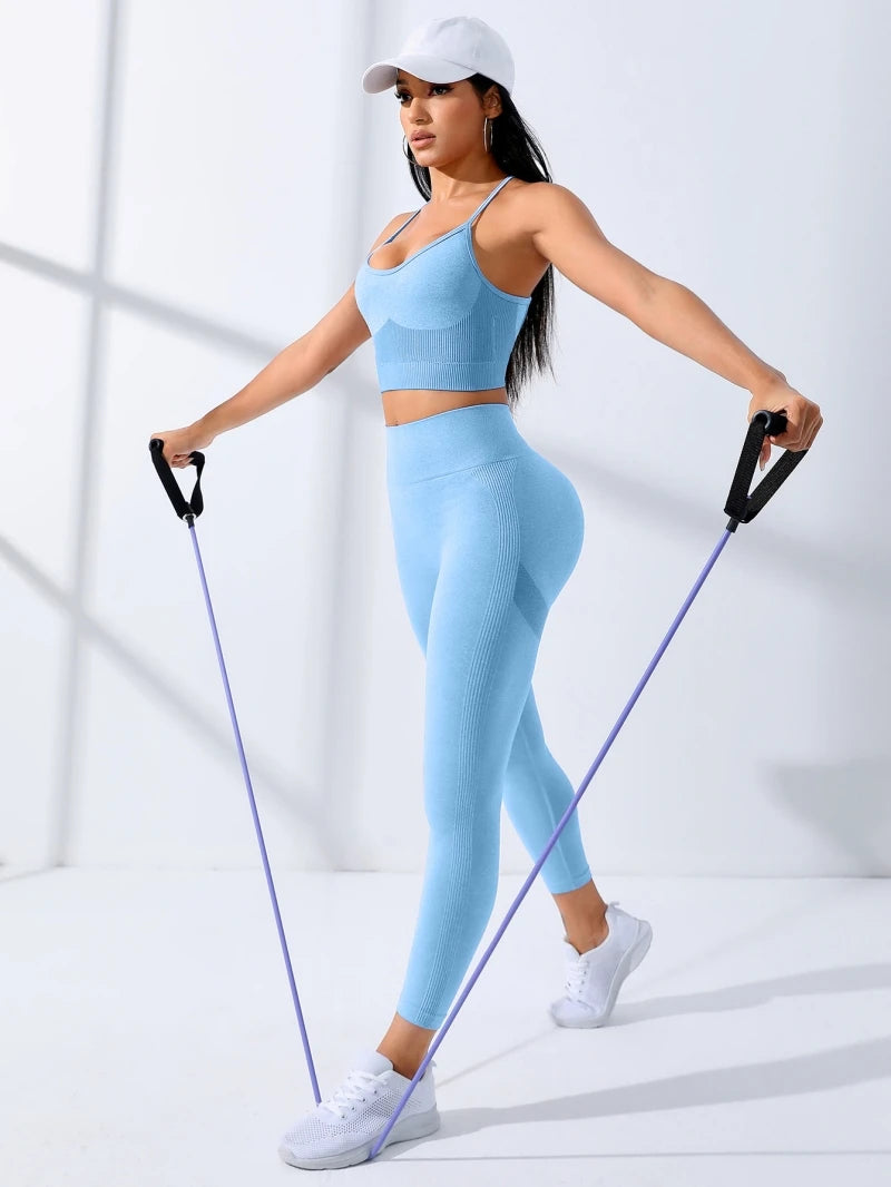 Women’s Yoga Set - 2Pcs Seamless Workout Outfits