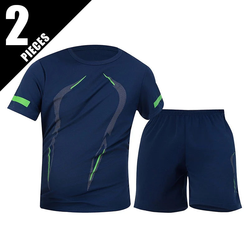 Men’s Quick-Drying Short-Sleeved Shorts Suit
