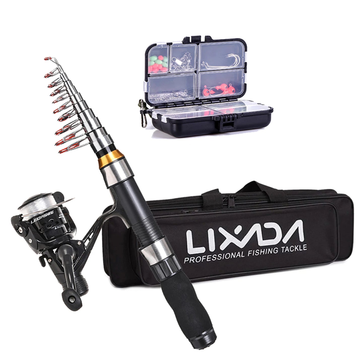 Telescopic Fishing Rod Reel Combo Full Kit