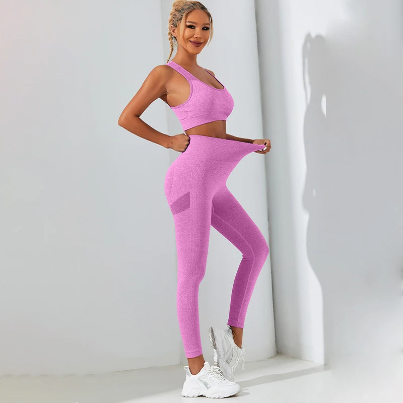 Breathable Sports Bra & High-Waist Tights