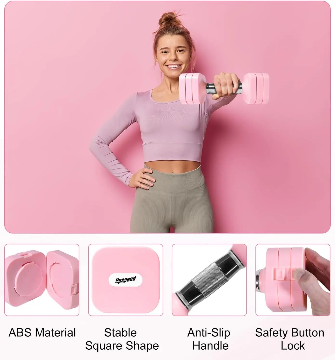 4 in 1 Free Weights Dumbbells Set