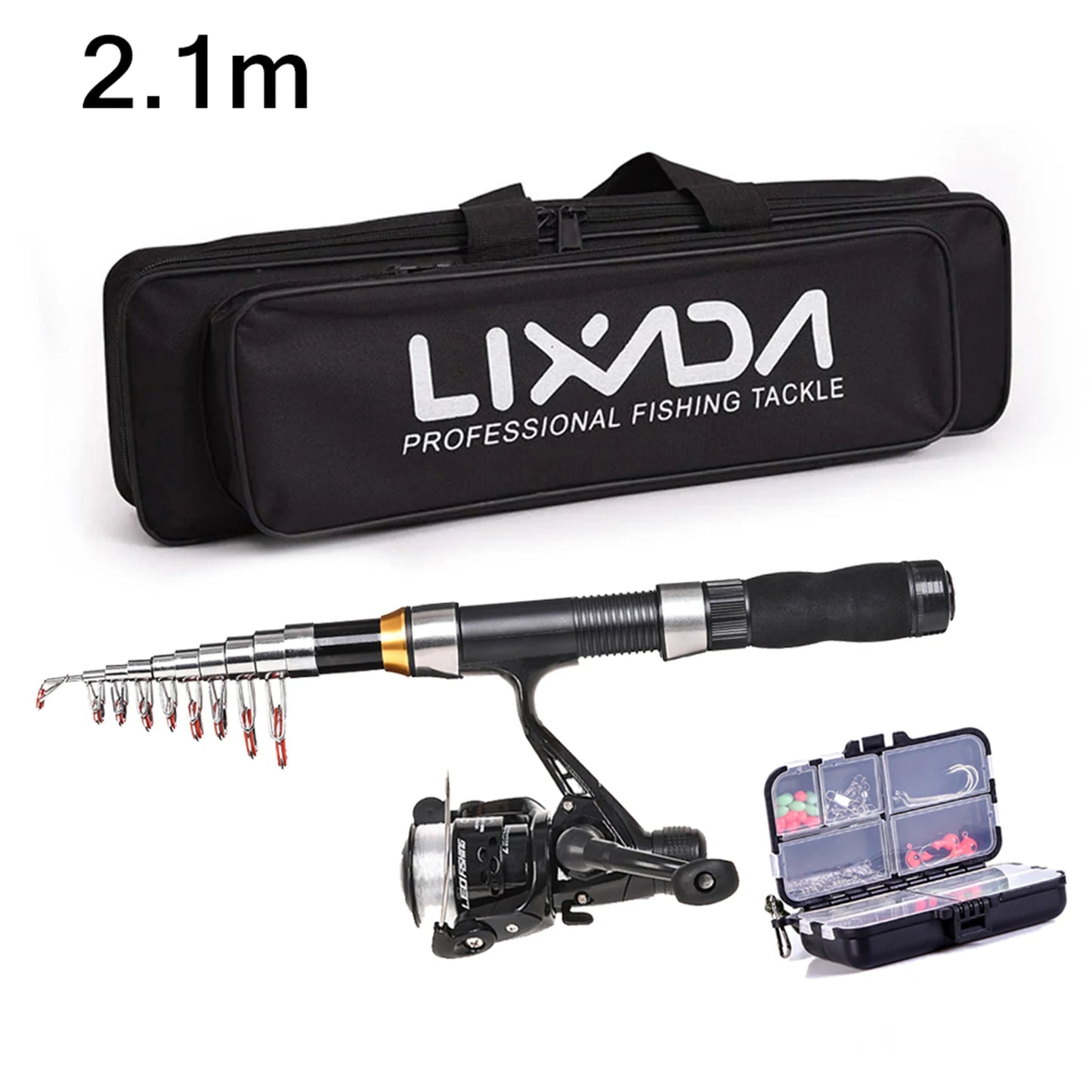 Telescopic Fishing Rod Reel Combo Full Kit