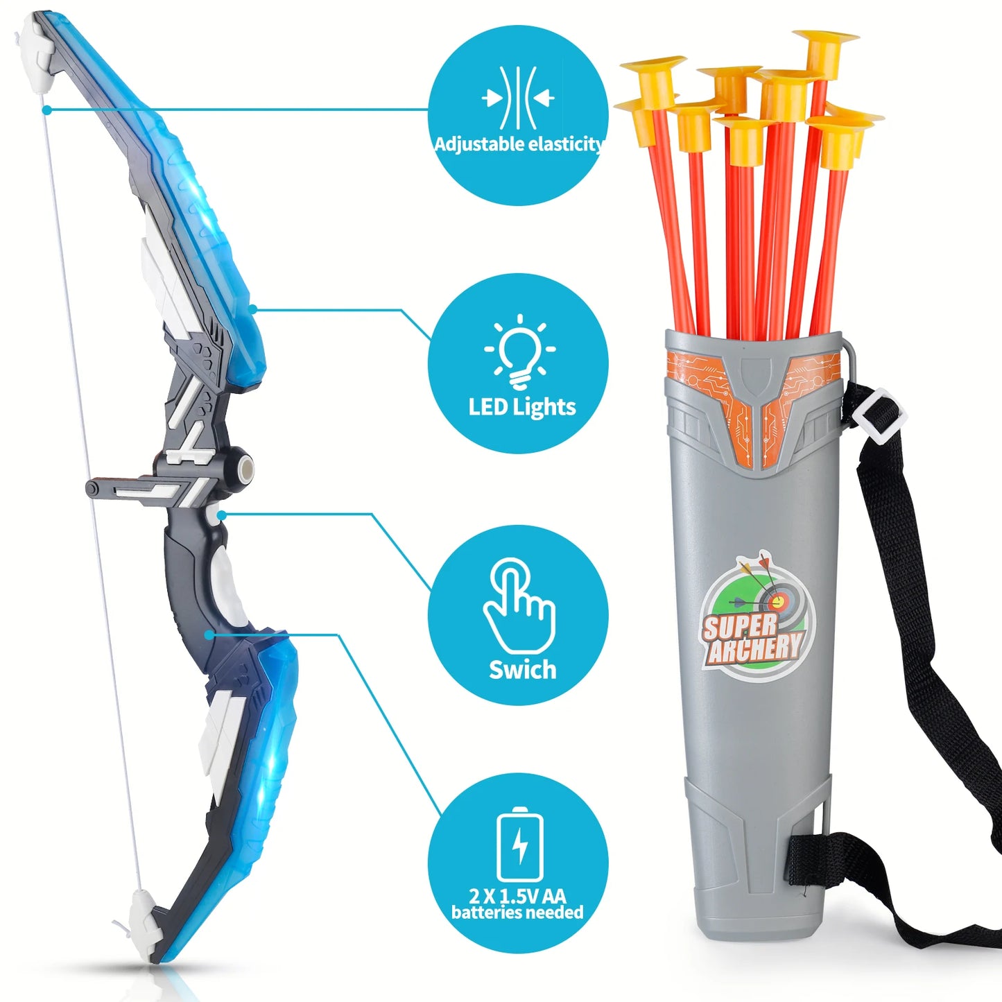 Kids LED Archery Toy Set