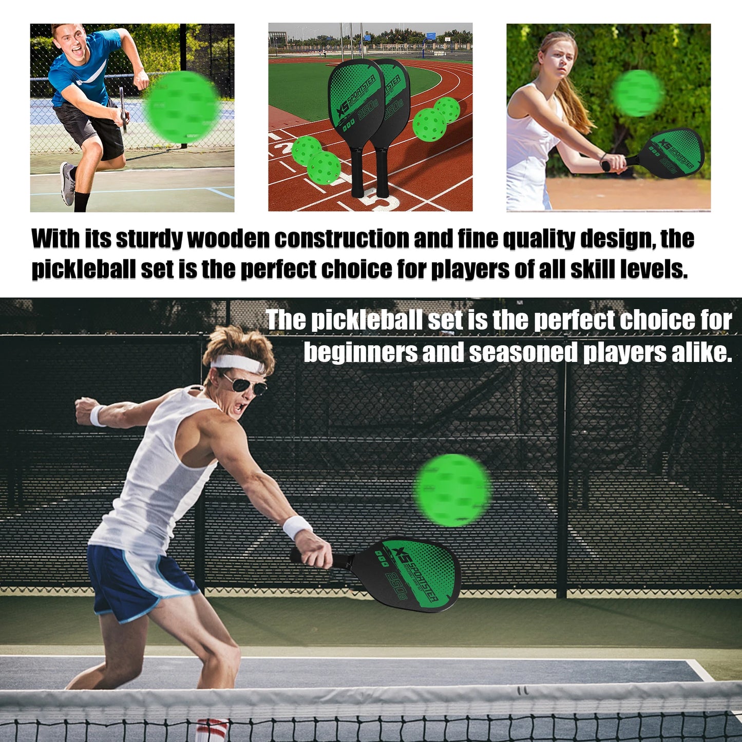 Pickleball Rackets Set