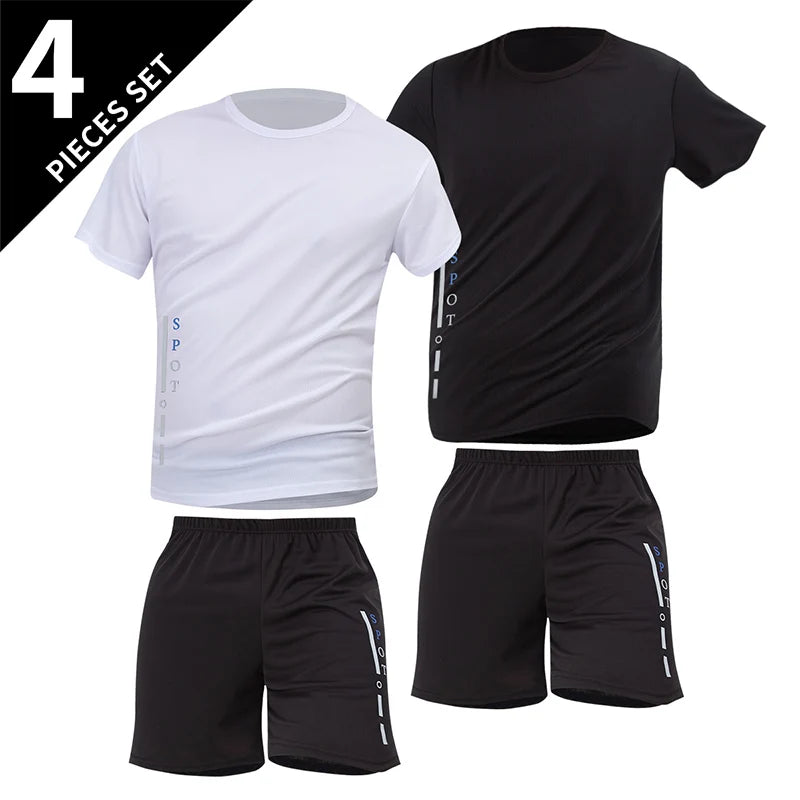 Men’s Quick-Drying Short-Sleeved Shorts Suit