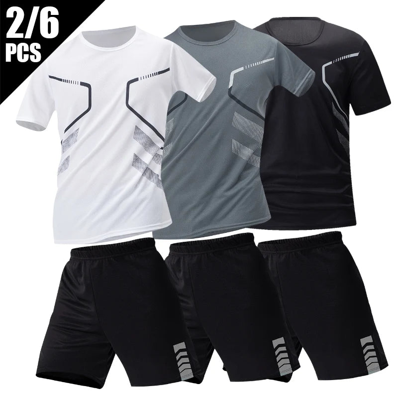 Men’s Quick-Drying Short-Sleeved Shorts Suit
