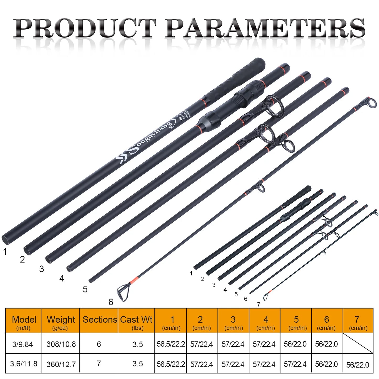 3m 3.6m Carp Fishing Rod
