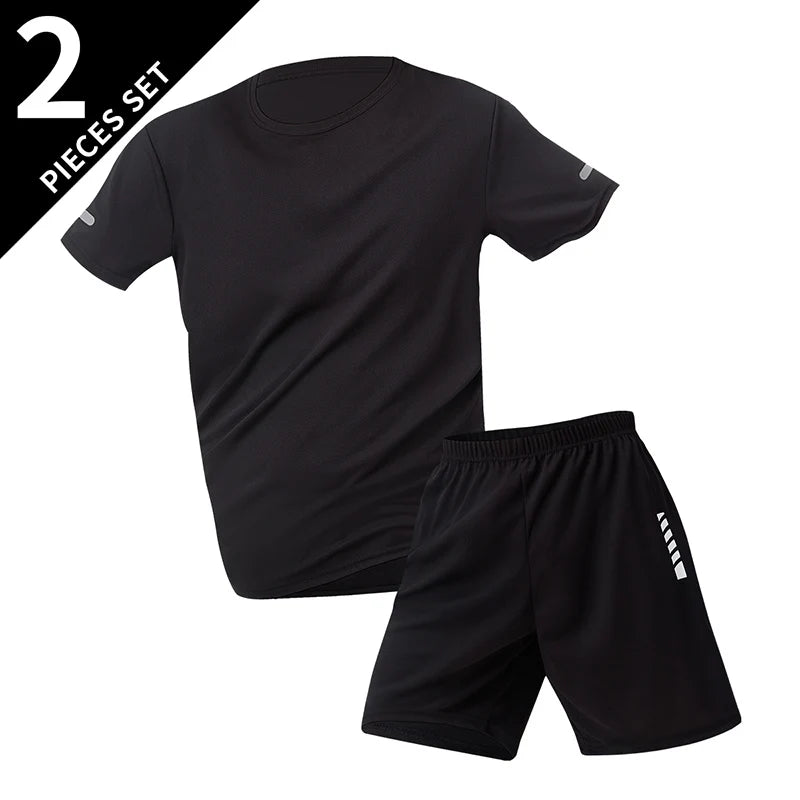 Men’s Quick-Drying Short-Sleeved Shorts Suit