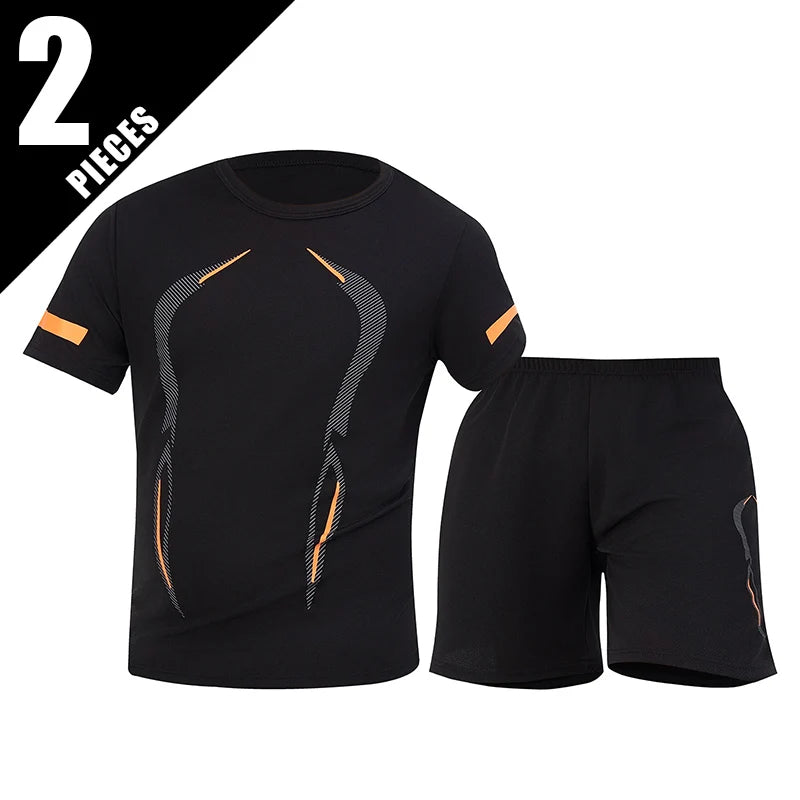 Men’s Quick-Drying Short-Sleeved Shorts Suit