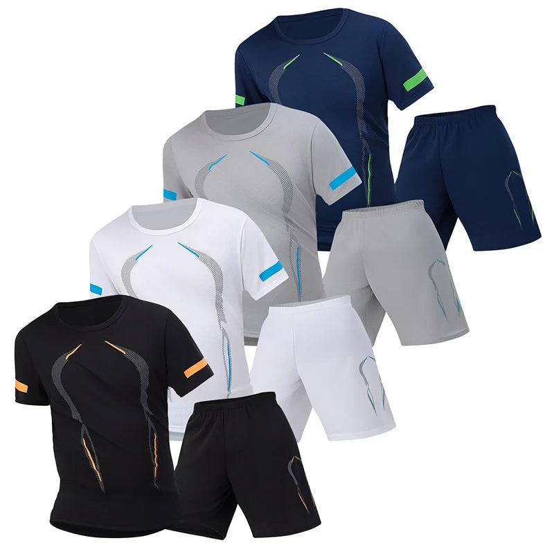 Men’s Quick-Drying Short-Sleeved Shorts Suit