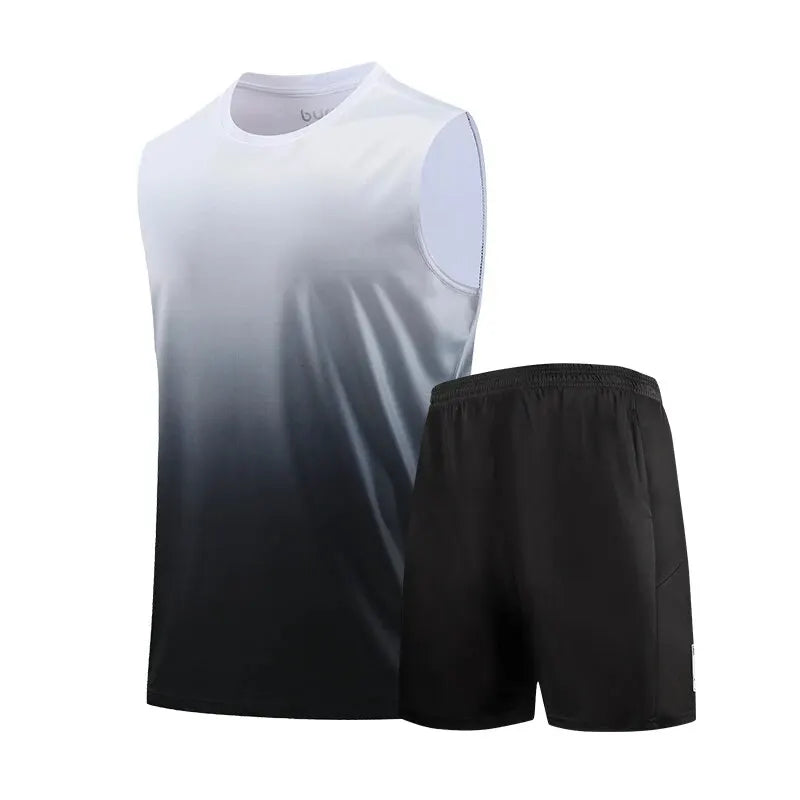 Men's Ice Silk Fitness Sportswear Set