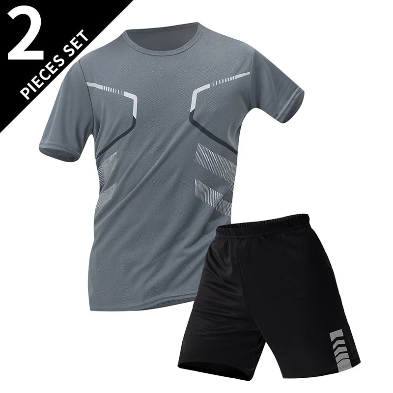 Men’s Quick-Drying Short-Sleeved Shorts Suit