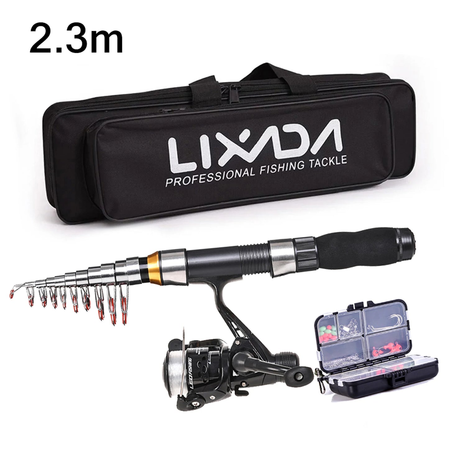 Telescopic Fishing Rod Reel Combo Full Kit