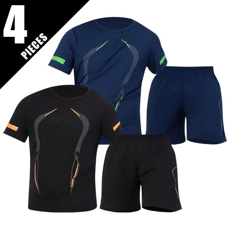 Men’s Quick-Drying Short-Sleeved Shorts Suit