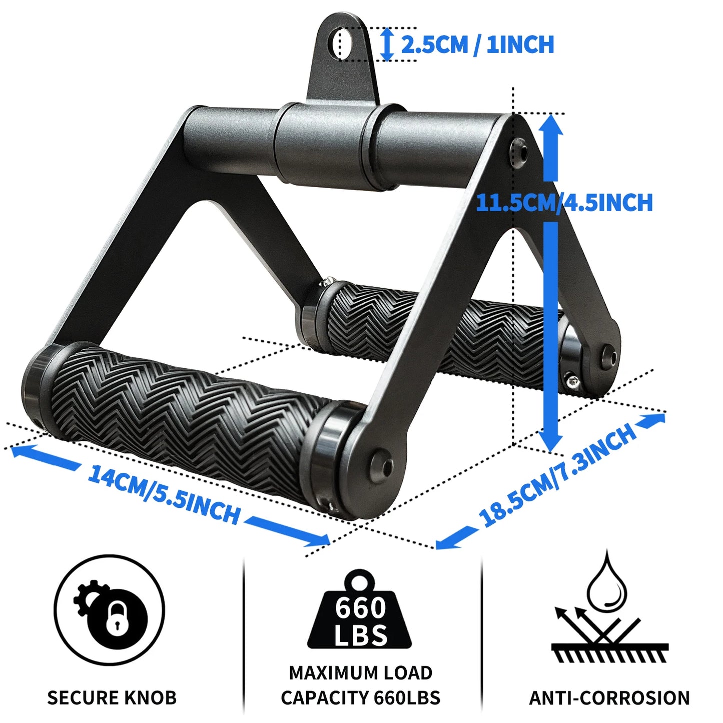 Double D Handle 360° Rotating Cable Attachment