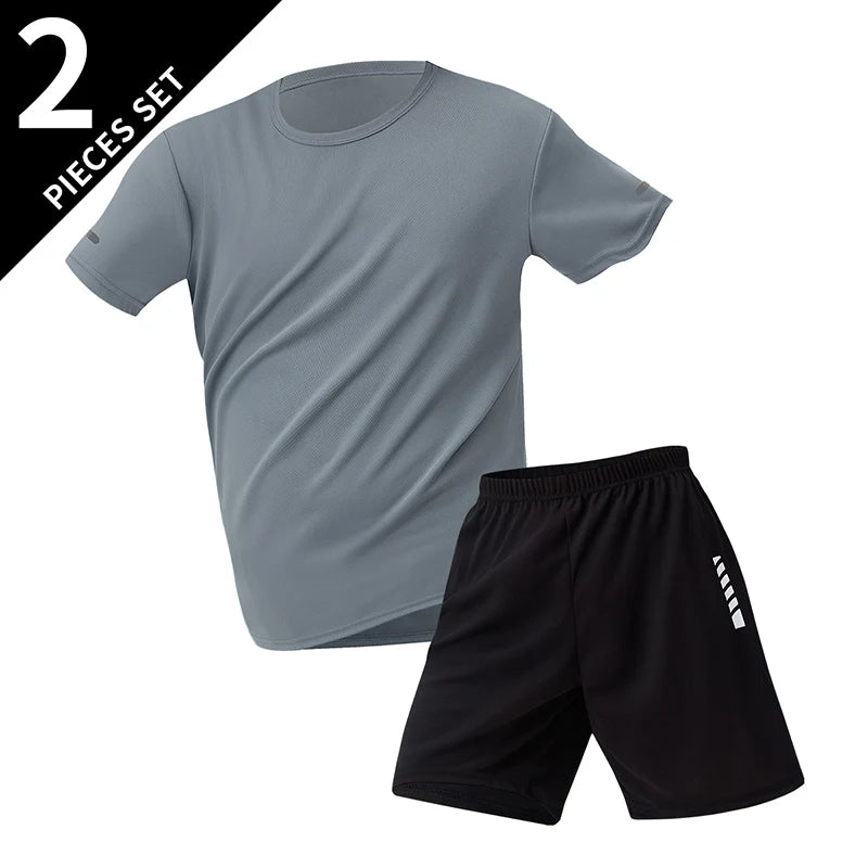 Men’s Quick-Drying Short-Sleeved Shorts Suit