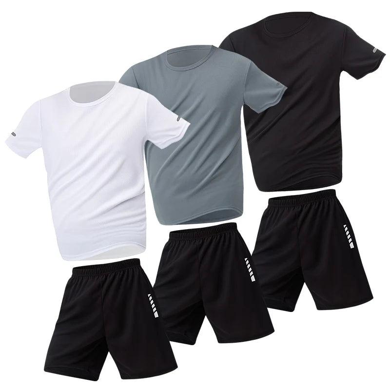 Men’s Quick-Drying Short-Sleeved Shorts Suit