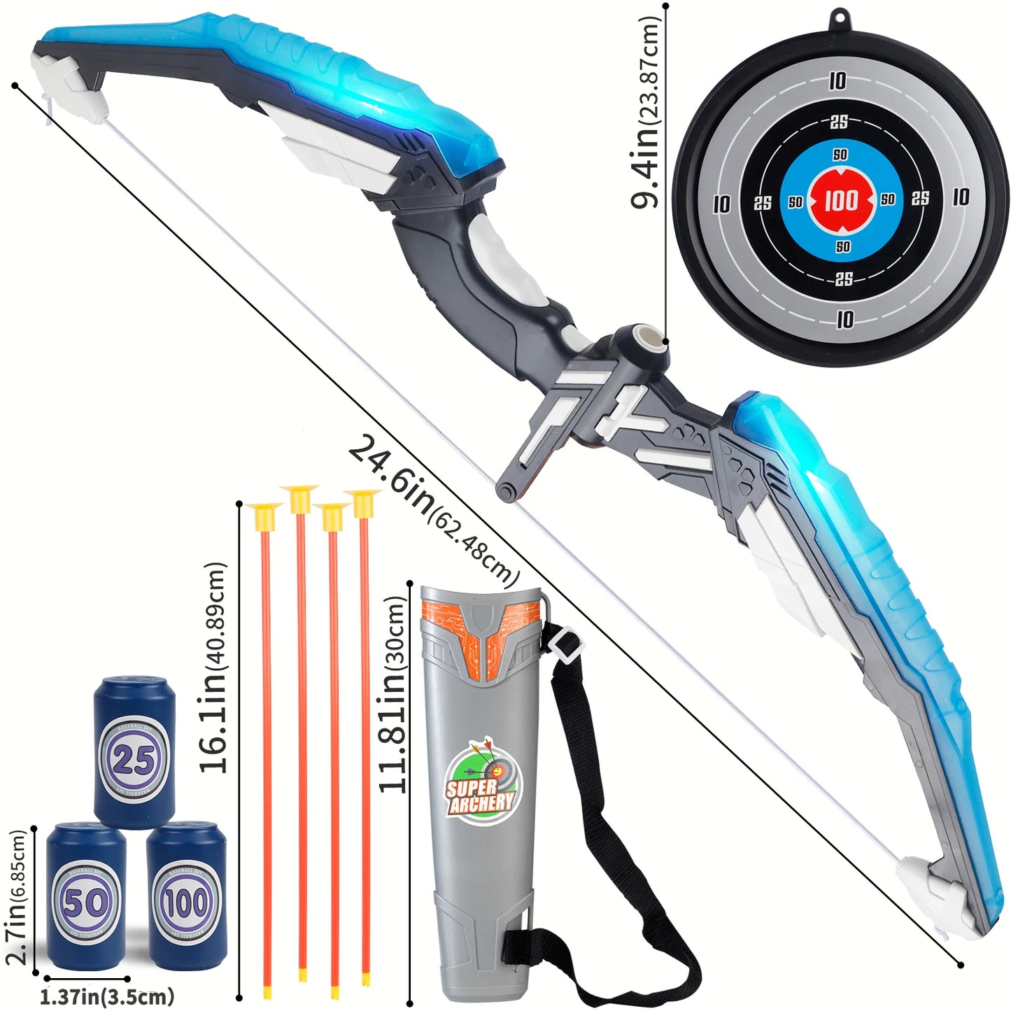 Kids LED Archery Toy Set
