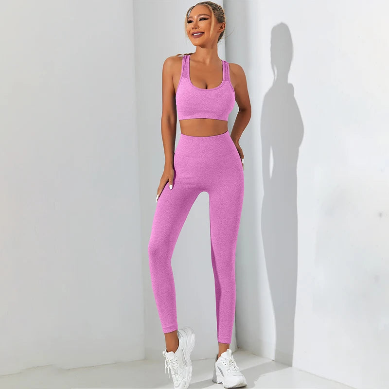 Breathable Sports Bra & High-Waist Tights