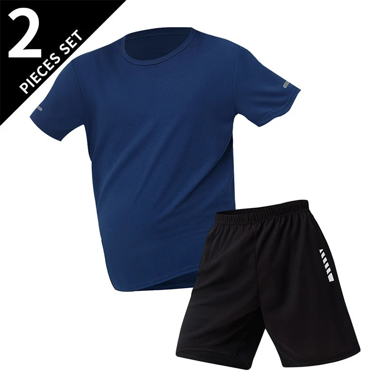 Men’s Quick-Drying Short-Sleeved Shorts Suit