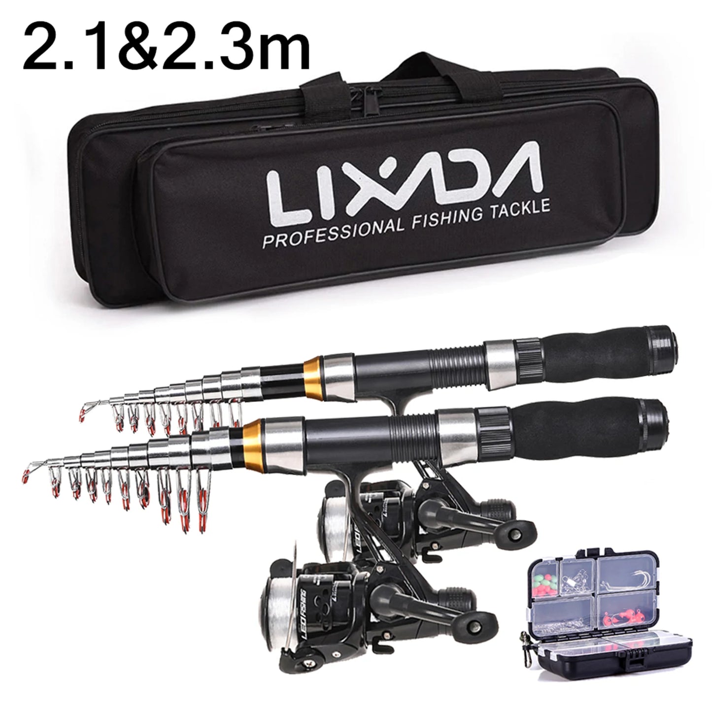 Telescopic Fishing Rod Reel Combo Full Kit