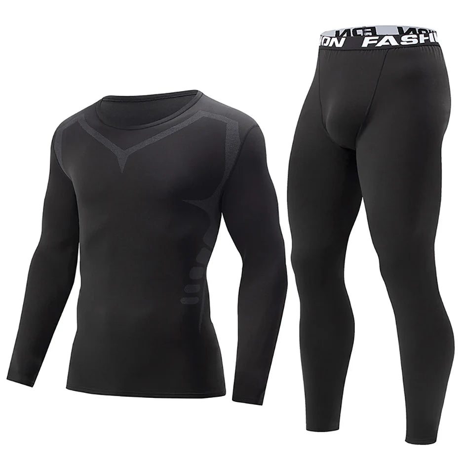 Tight Warm Long-Sleeved Pants & Shirt Set