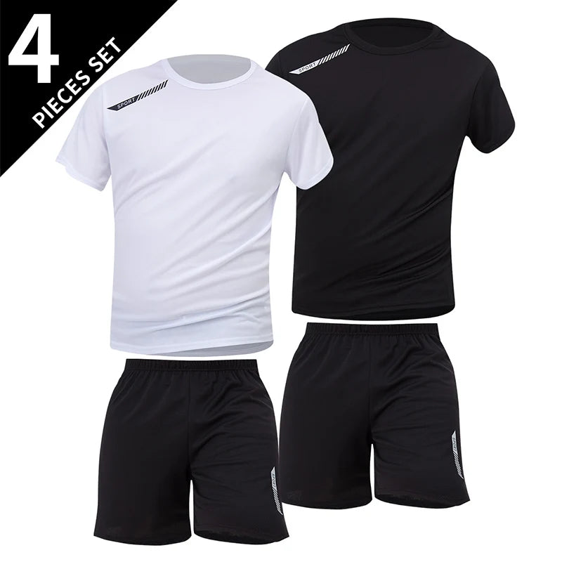 Men’s Quick-Drying Short-Sleeved Shorts Suit