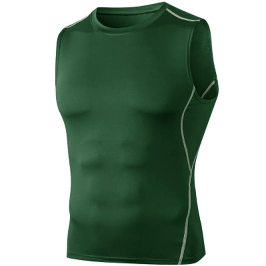 Men's Quick Dry Running T-Shirts Compression Sleeveless Tank Top