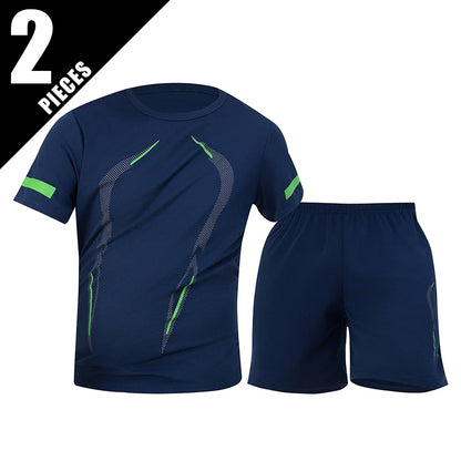Men’s Quick-Drying Short-Sleeved Shorts Suit