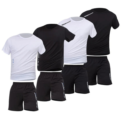 Men’s Quick-Drying Short-Sleeved Shorts Suit