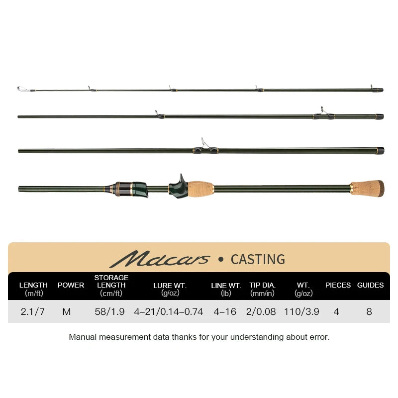 Travel Rod Spinning Casting Carbon Fishing Rod