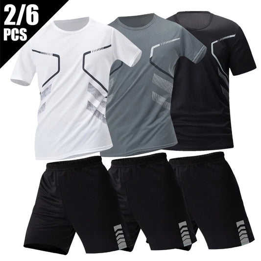 Men’s Quick-Drying Short-Sleeved Shorts Suit