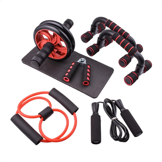 Resistance Bands Push Stand Abdominal Wheel AB Roller