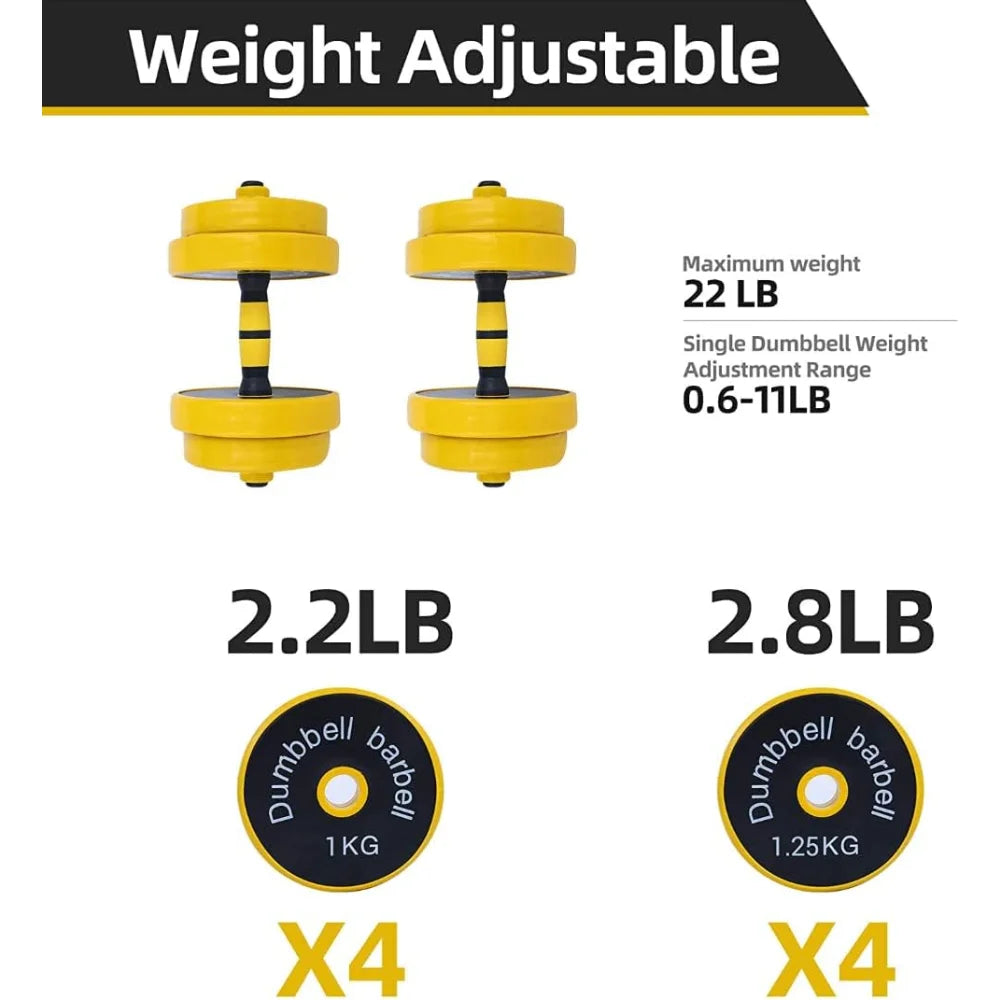 44LB Adjustable Dumbbell Barbell Weight