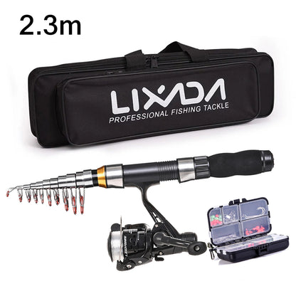 Telescopic Fishing Rod Reel Combo Full Kit