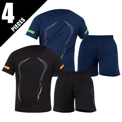 Men’s Quick-Drying Short-Sleeved Shorts Suit