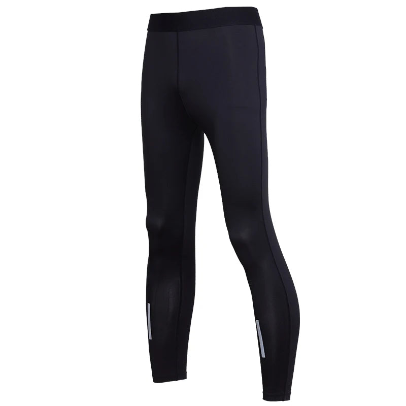 Men's Compression Running Tights with Reflective Stripes
