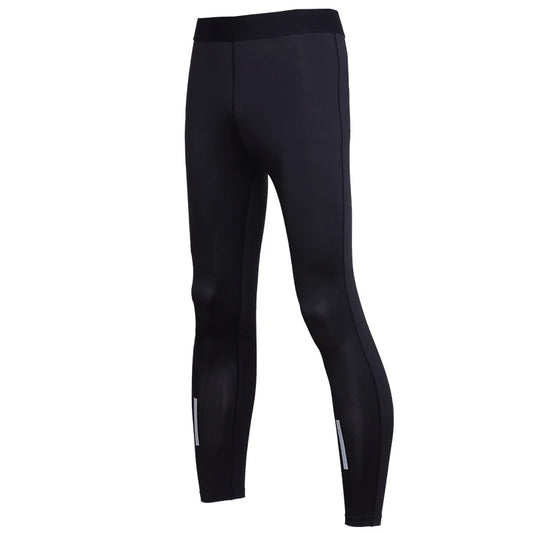 Men's Compression Running Tights with Reflective Stripes