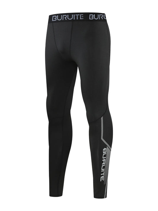 Men's Warm Fleece-Lined Compression Leggings