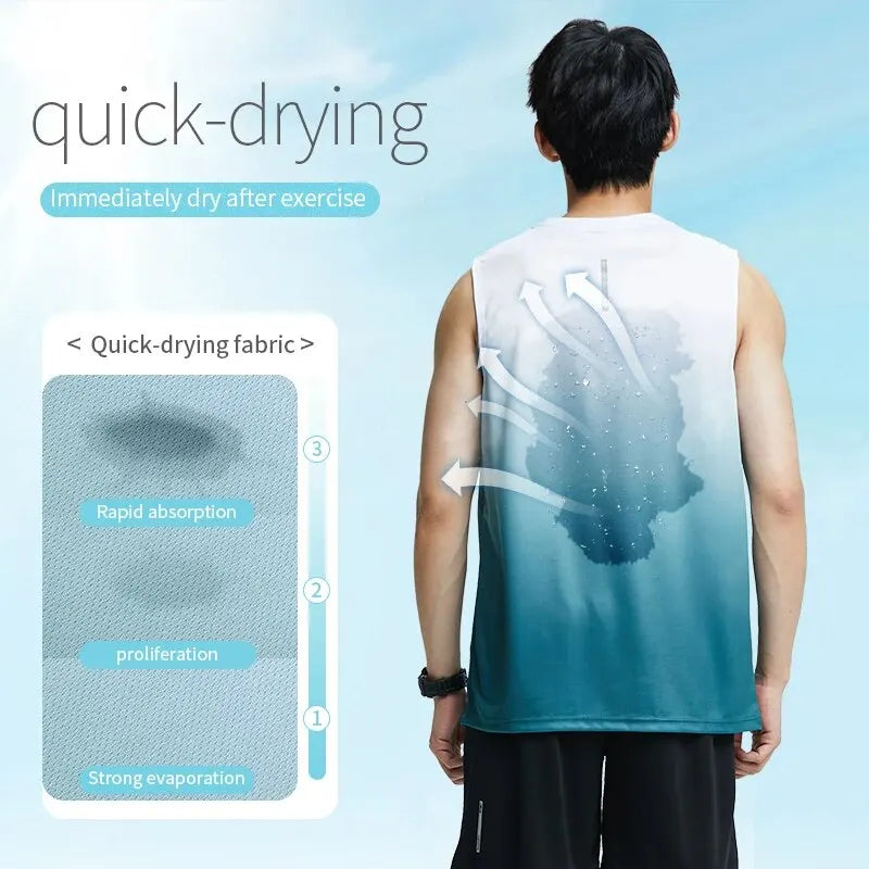Men's Ice Silk Fitness Sportswear Set