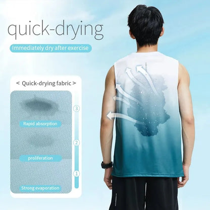 Men's Ice Silk Fitness Sportswear Set
