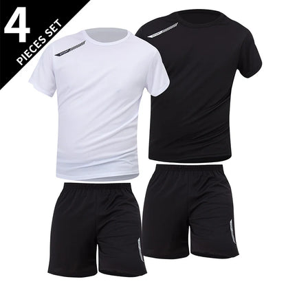 Men’s Quick-Drying Short-Sleeved Shorts Suit